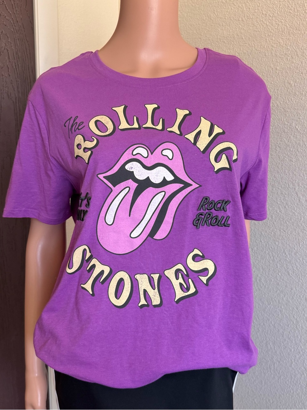 Time and Tru Women's Rolling Stones Only Rock and Roll Graphic Tee